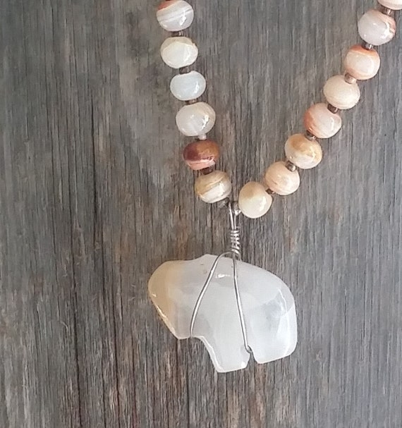 White Buffalo Agate Necklace - image 6