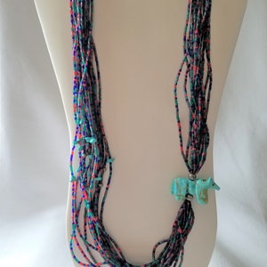 Fetish Multi Bead 15 Strand Necklace