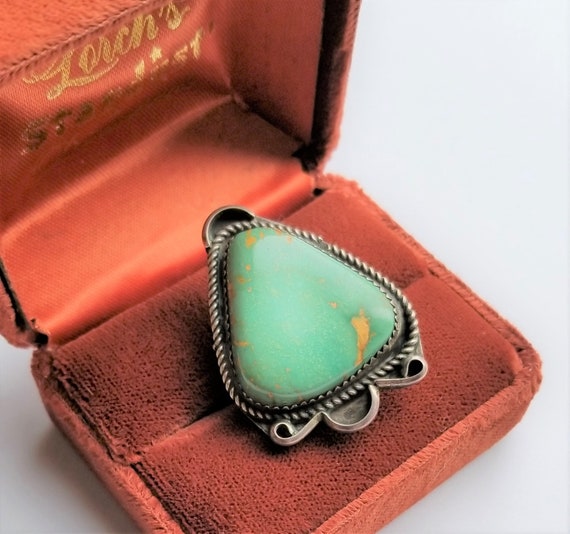 Estate Vintage Navajo Triangular Ring Size 6 - image 1