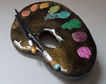 Artist Palette Brooch Pin