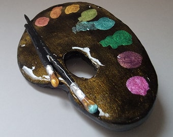 Artist Palette Brooch Pin