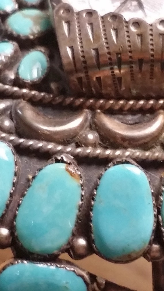 Large Turquoise Watch Cuff - image 7