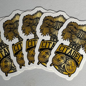 The Citadel Hat Brass Sticker