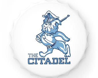 60's The Citadel Marching Bulldog Bottle Opener