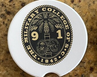 Citadel Class Ring White Car Coaster