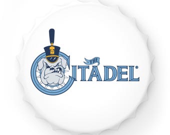 80's The Citadel Shako Spike Stylized Logo Bottle Opener