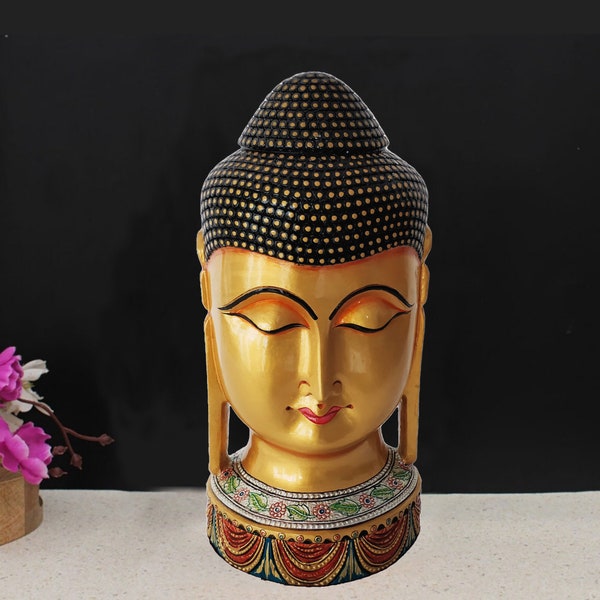 Buddha Head Painting Etsy