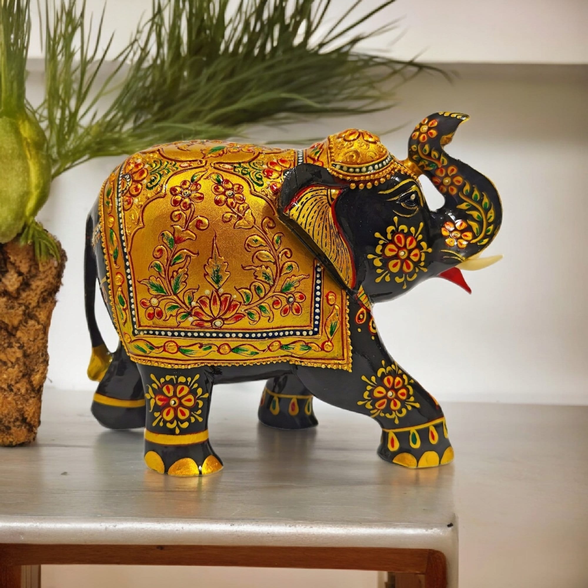 アンリ人形 ANRI 木彫彩色 “Riding the elephant” ANRI Ferrándiz Elephant with Rider – Nativity Figurine