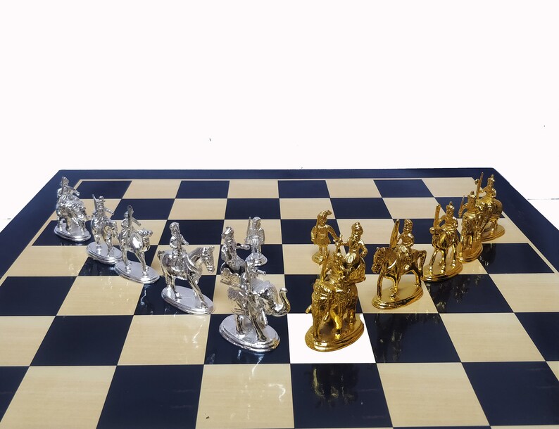 Handmade Brass Chess Set Elephant Theme Brass Chess Pieces Etsy