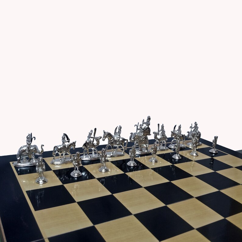 Handmade Brass Chess Set Elephant Theme Brass Chess Pieces Etsy