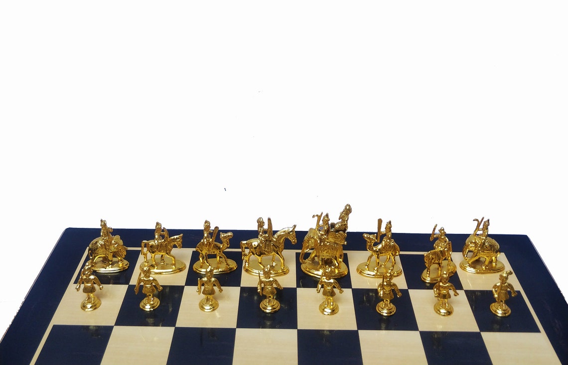 Handmade Brass Chess Set Elephant Theme Brass Chess Pieces Etsy