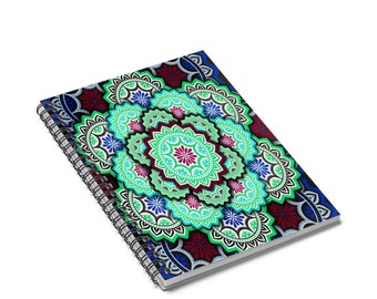 spiral notebook 8x6 custom printed lined paper notebook boho etsy print lined paper
