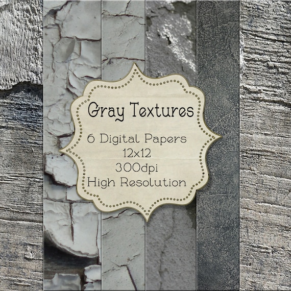 12x12 Printable Gray Texture Scrapbook Papers Textures | Etsy