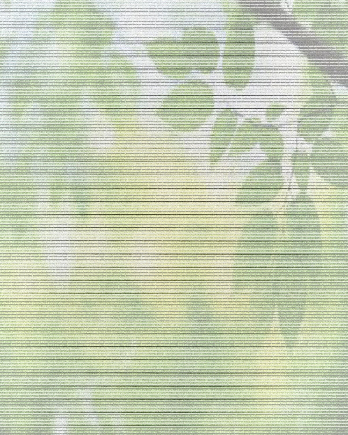 Printable Journal Page Green Leaves Lined Stationery 8 x 10 | Etsy