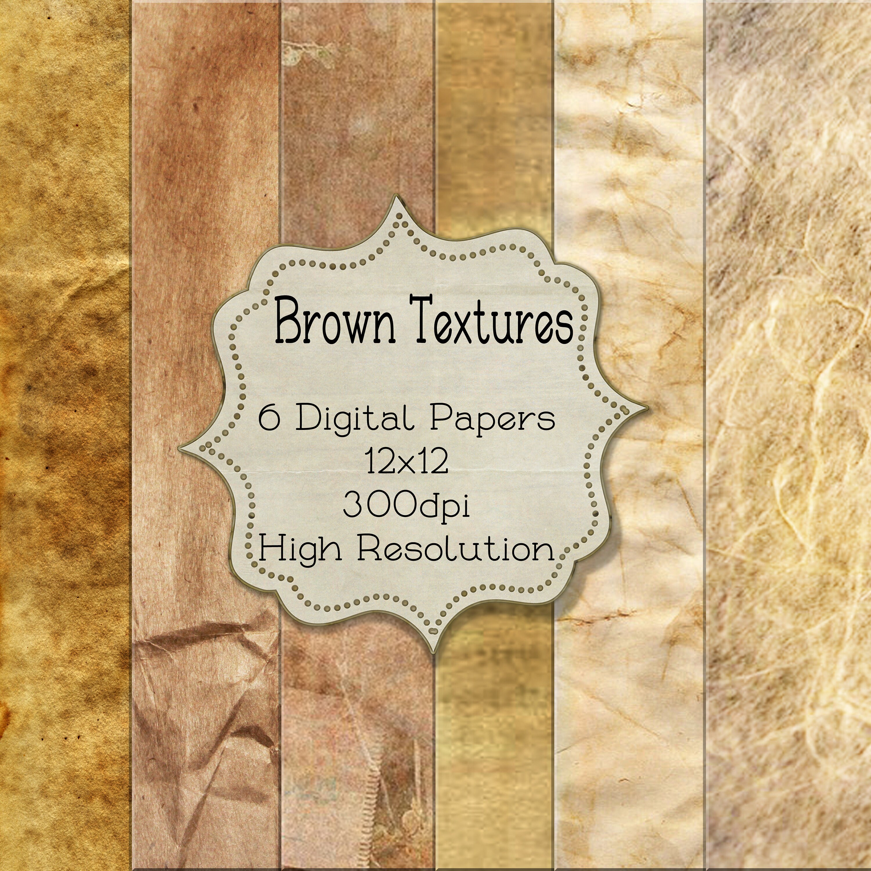 12x12 Printable Brown Texture Scrapbook Papers Textures Etsy
