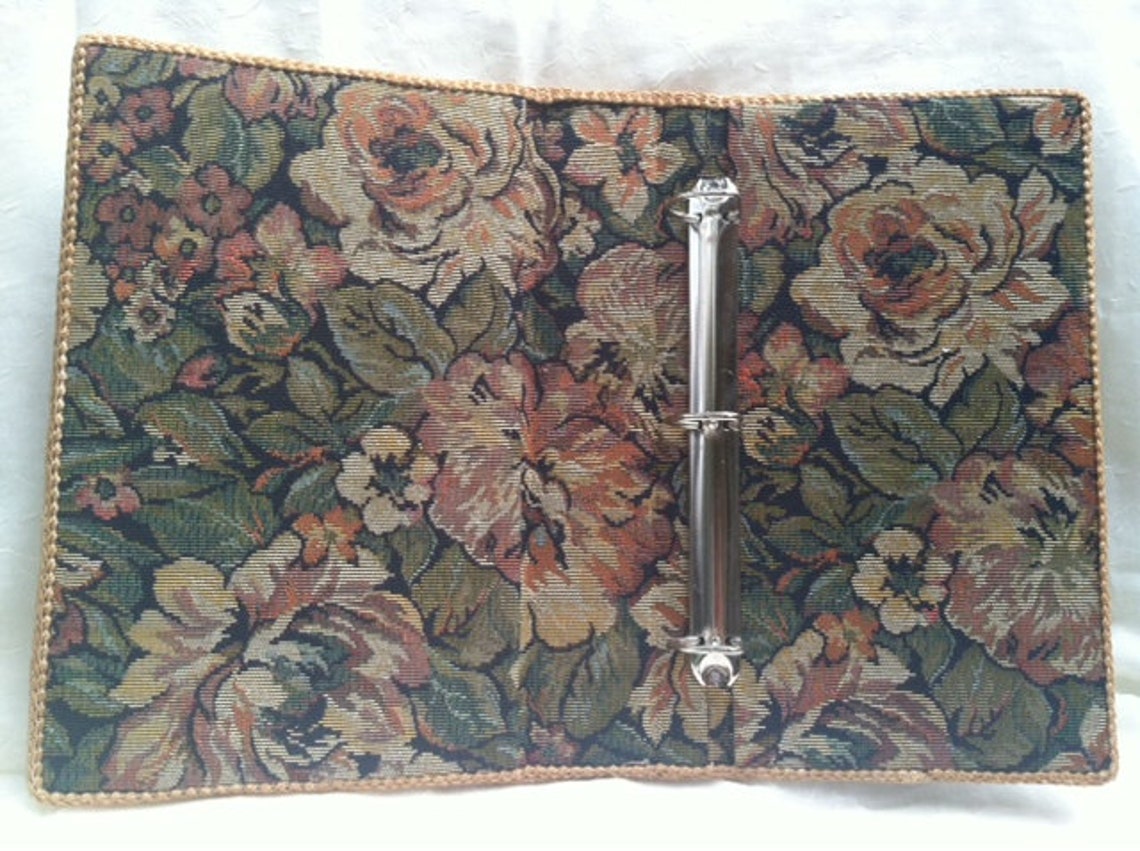 UNIQUE Tapestry PHOTO ALBUM Oneofakind With Antique Button Etsy
