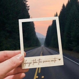 Instant Picture Frame Photo, Custom Handheld Photo Frame, Personalized, Wedding Picture Frame Favors, Engraved Photo Frame