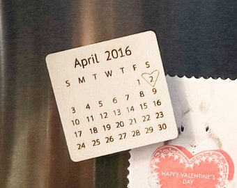 Save the Date Magnet, Custom Calendar Magnet, Personalized Valentine’s Day Magnet, Anniversary Magnet, Custom Wedding Invitation Magnet