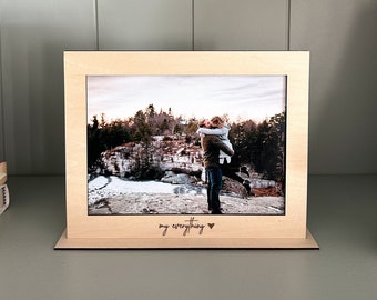 Birthday Valentines Day Gift Picture Frame, Personalized Photo Frame, Custom Engraved Photo Frame, Anniversary Newlywed Wedding Gift Frame