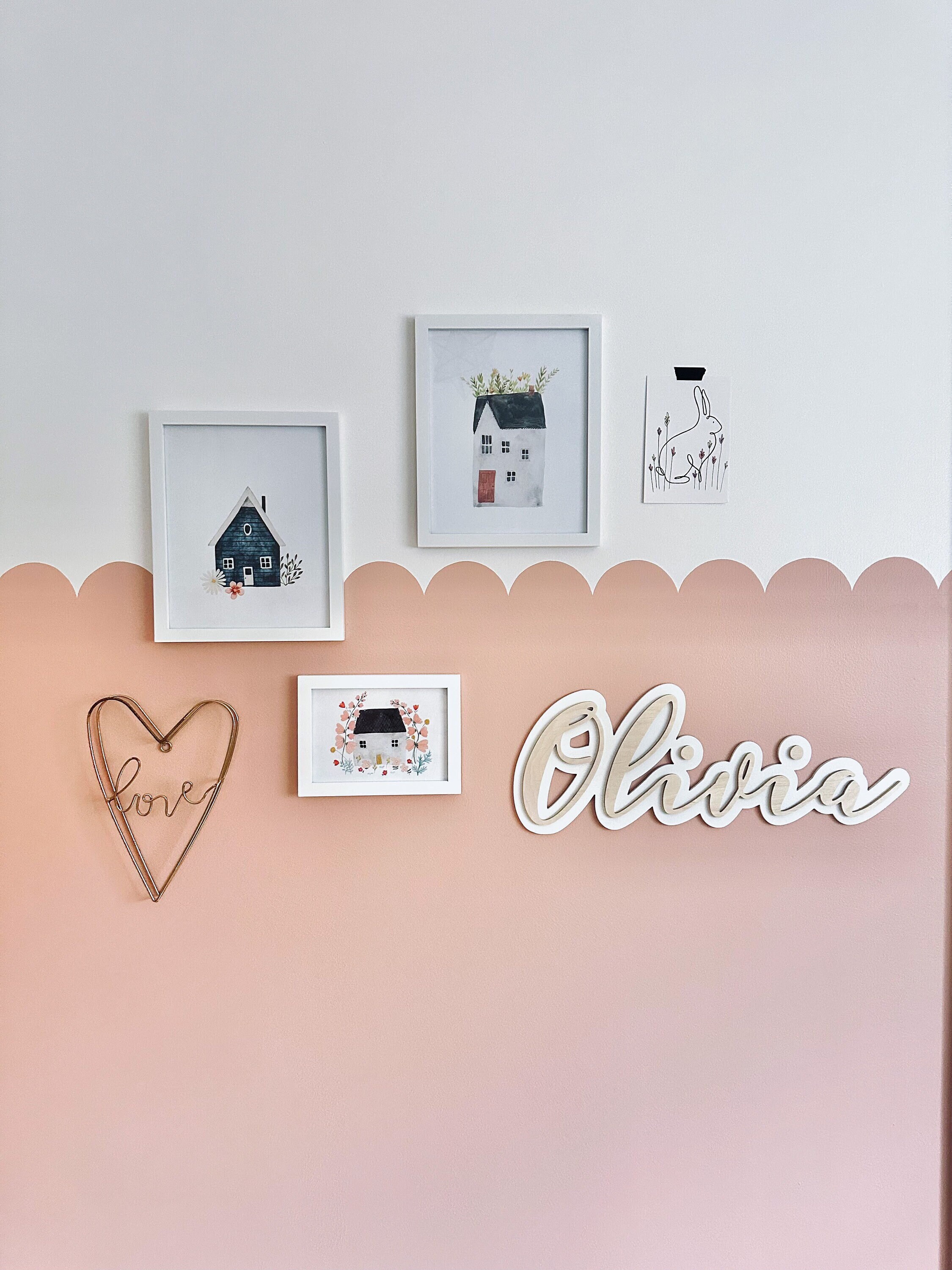 Wooden Baby Name Sign for Nursery or Childrens Bedroom Name Etsy