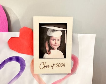 Personalized Graduation Picture Frame Magnet, Magnetic Custom Mini Photo Frame, Engraved Graduation Photo Frame, Instant Picture Frame Photo