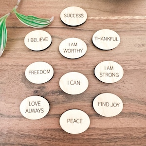 Affirmation Positivität Motivation Glas Token, Affirmation Station, Ermutigungs Token, Inspiration Token