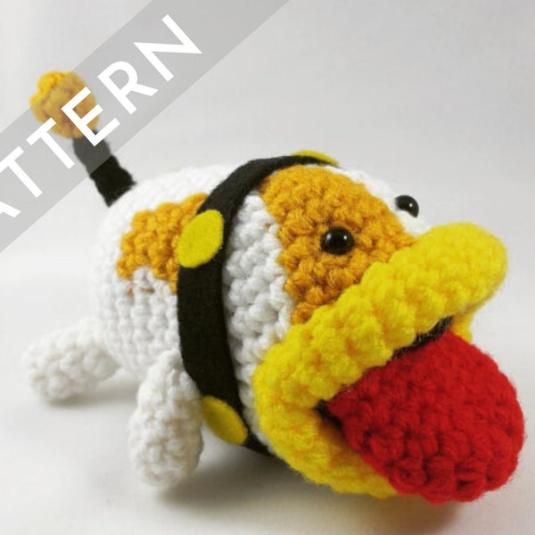 Poochy Amigurumi Crochet PATTERN- Yoshi's Woolly World