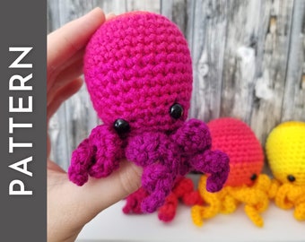 No Sew Octopus Amigurumi Crochet PATTERN - beginner friendly