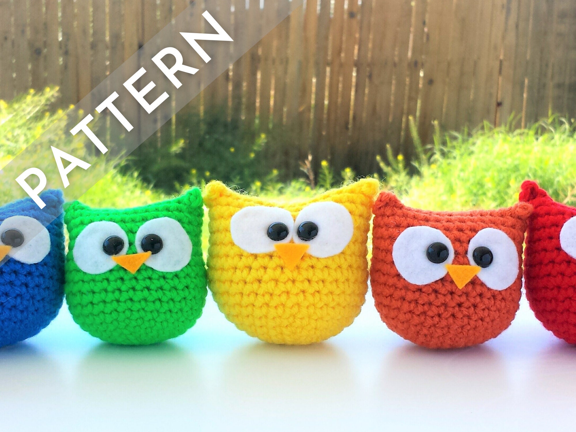 No Sew Owl Amigurumi Crochet PATTERN easy quick beginner Etsy
