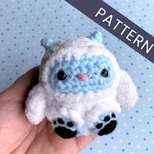 Yeti Bean PATTERN - crochet PDF pattern - abominable snow monster amigurumi