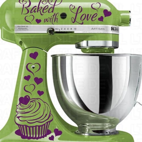 I Love Cupcakes With Cupcake Design Kitchenaid Mixer Mixing Etsy