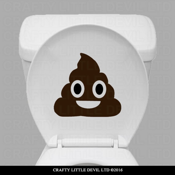 Emoji Poop Toilet Decal Etsy