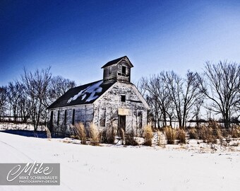 Winter School House - Photograph