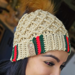 Cappello all'uncinetto All G realizzato su ordinazione