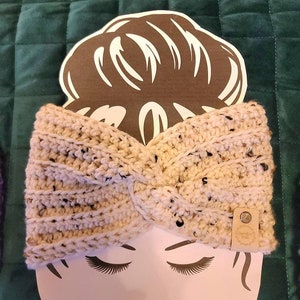 Tweed Crochet Headband Ear Warmer Ready to Ship Today