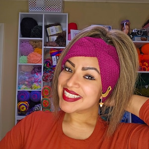 Knit Fine Wine Headband Ear Warmer Ready to Ship Today