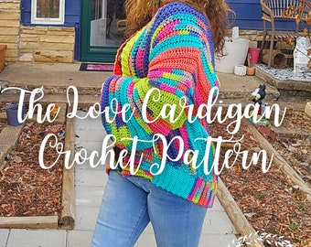 DIGITAL PATTERN The Love Cardigan Crochet Pattern