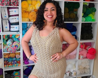 Sandy Cheeks Size Large Crochet Dress Ready to Ship Today