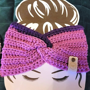 Light Purple Crochet Headband Ear Warmer Ready to Ship Today