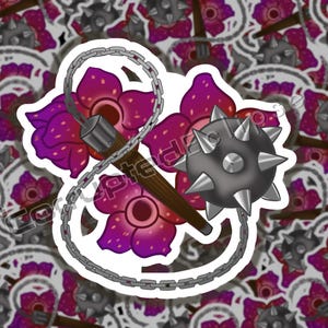 Barbarian, Dungeons and Dragons Class Sticker - Club, Thistle, Spiked, Mace
