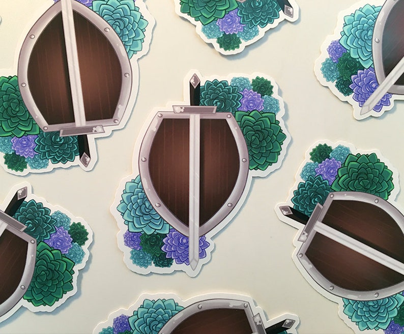 Fighter Dungeons and Dragons Class Sticker Sword Shield - Etsy