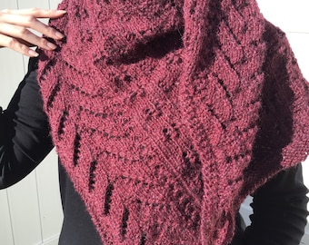 Chevrons et dentelle - écharpe, écharpe, châle, unique en son genre, fait main