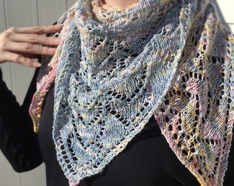 Candy Hearts - écharpe, foulard, fait main, unique en son genre