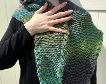 Châle tressé avec bijoux - arc-en-ciel, châle, châle, écharpe