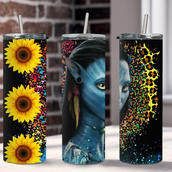 PNG Digital File 20 oz Tumbler Avatar Woman