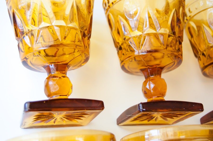 amber glassware set