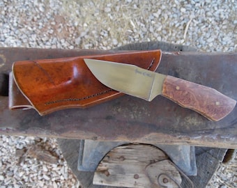 Every Day Carry - EDC - Stabilized Maple Burl Raised Clip Point
