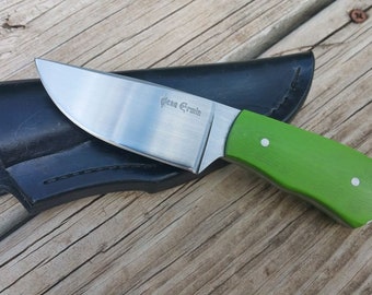 Every Day Carry - EDC - "Toxic Green" G-10 Clip Point