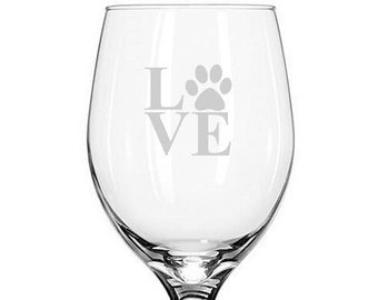 Gift Bag Handmade Paw Print Wine Glass Charms x 6 Animals Pets Dogs Cats Gifts