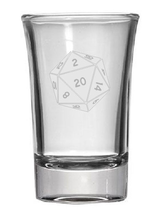 Dungeon Master DM gift shot glass D20 DnD D&D Dungeons Etsy